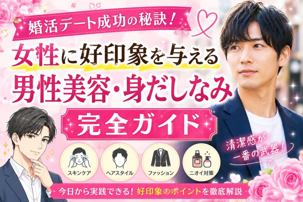 婚活デート成功の秘訣！女性に好印象を与える男性美容・身だしなみ完全ガイド