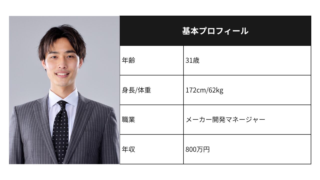 安定した職業の男性