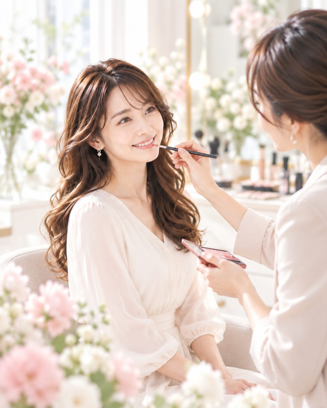 婚活女性のヘアメイクとリップアドバイス